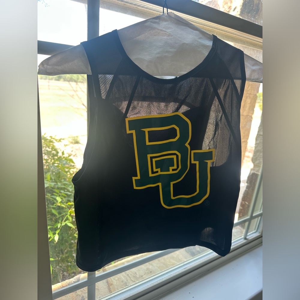Lululemon Baylor  BU Women's Black Mesh Crop Top